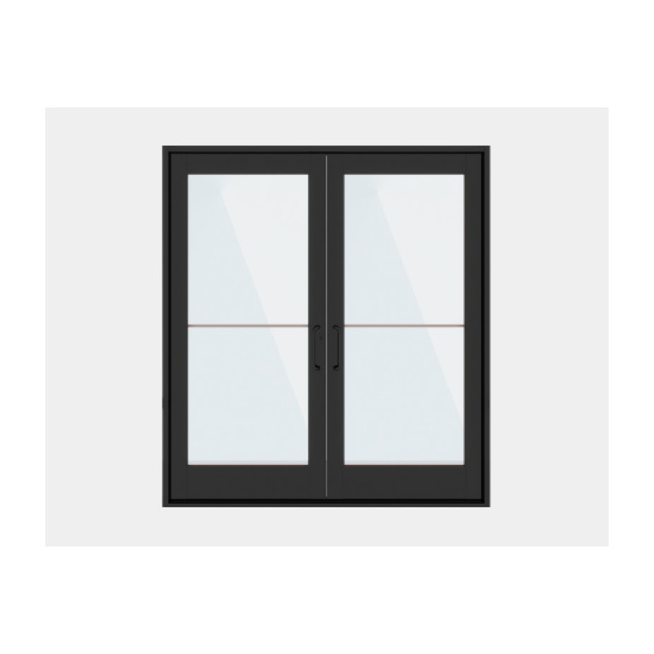 Commercial aluminum double swing entrance door